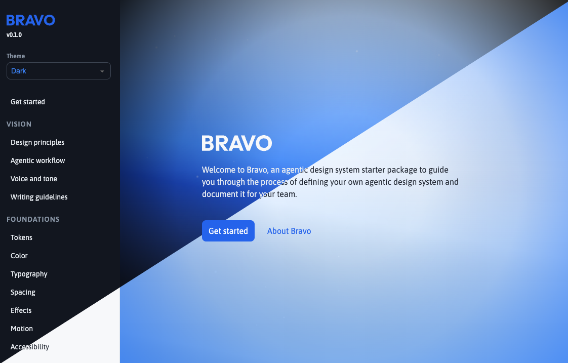 Screenshot of Bravo Design System Starter Pack