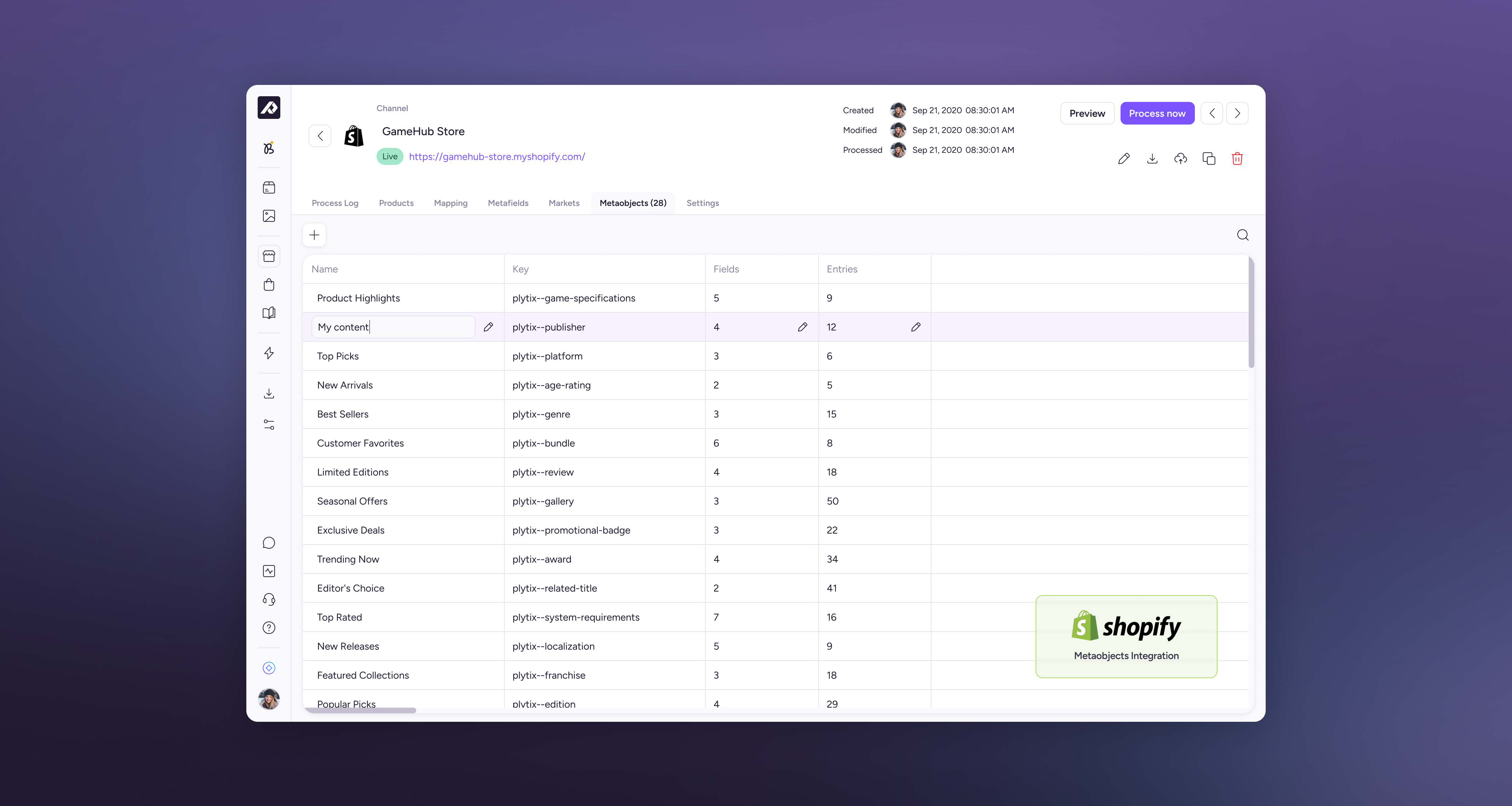 Shopify Metaobjects Integration