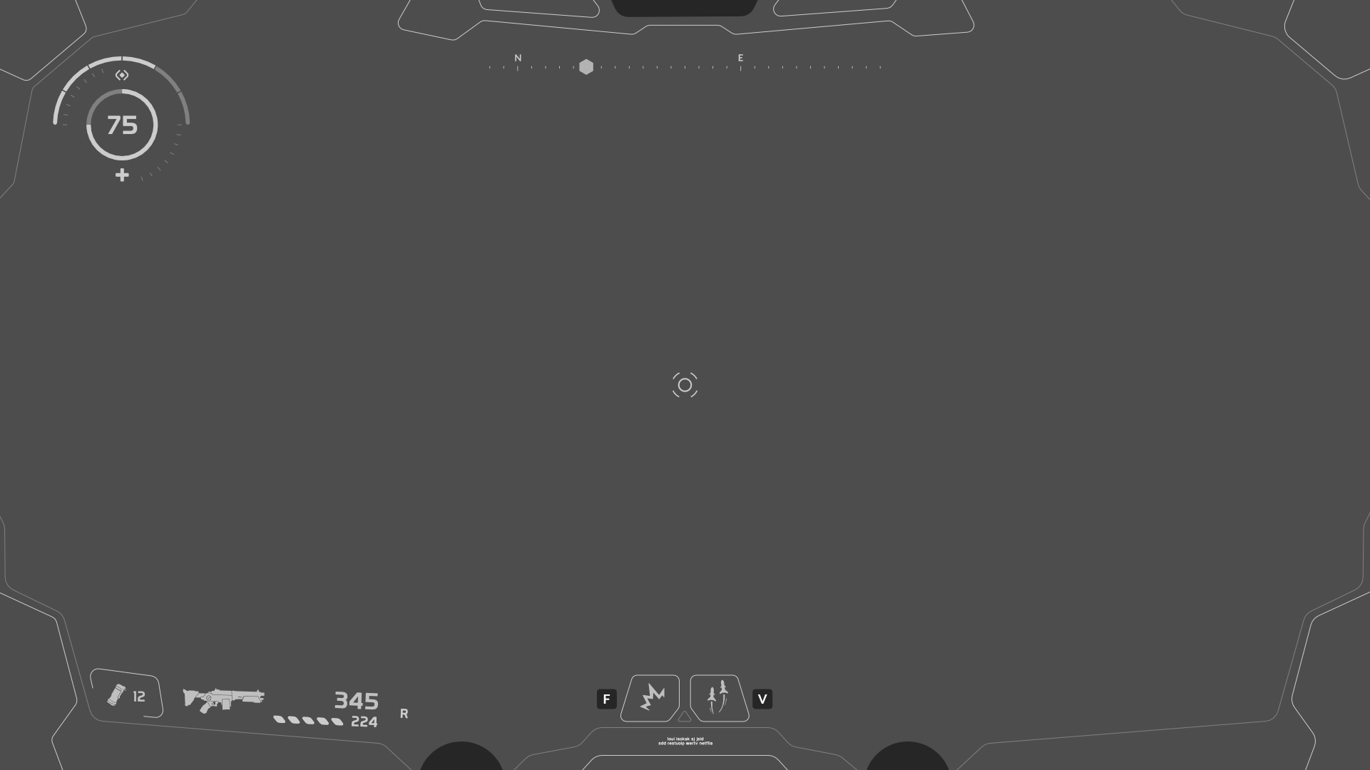 Intermediate gameplay HUD wireframe refining module placement